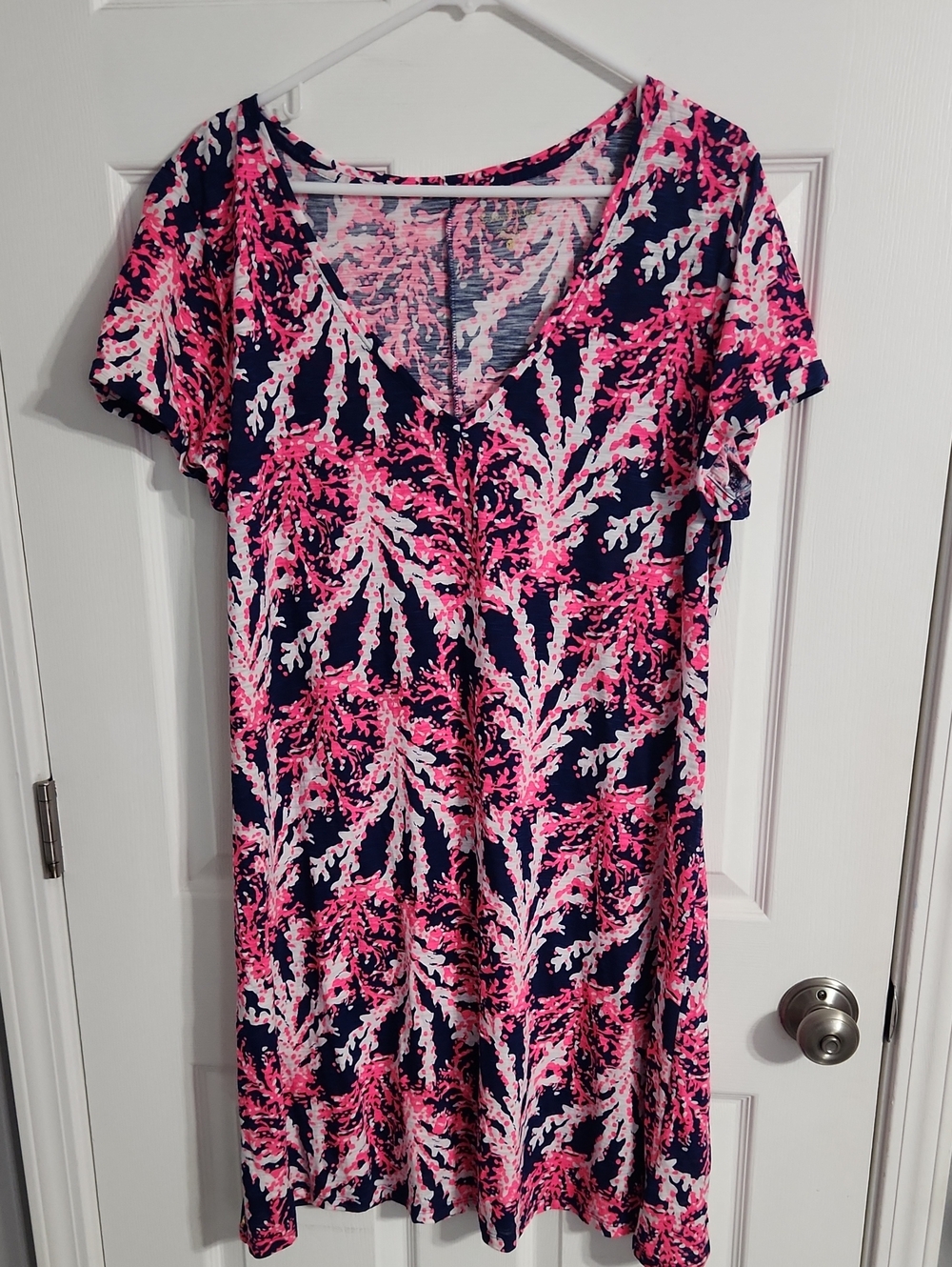 Lilly Pulitzer Jessica Short Sleeve Dress " Beyond The Sea" Sz.Xl